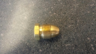 Propane tank plug brass