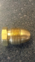 Thumb brass propane tank cap